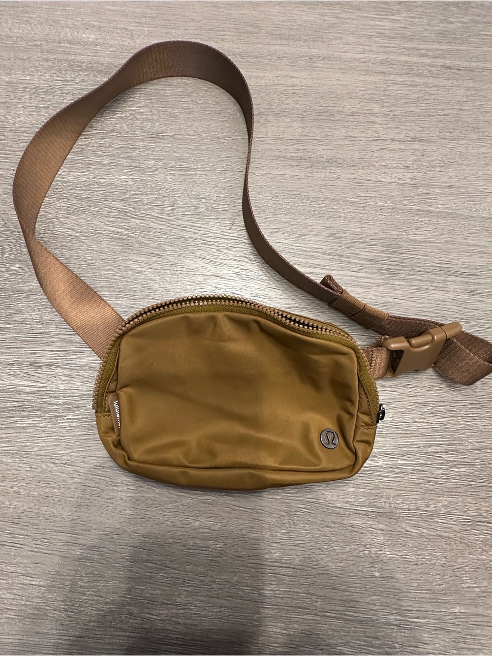 lululemon athletica tan brown waist bag